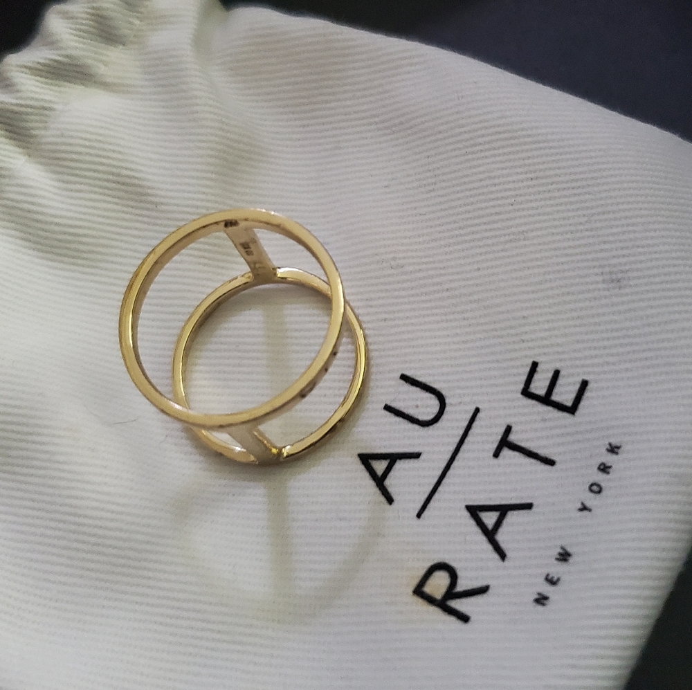 Aurate Vermeil Bridge Ring Size 7